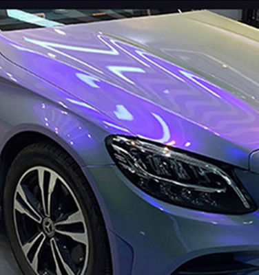Épaisseur bleue glissable du film 140gsm d'enveloppe de voiture de scintillement de laser