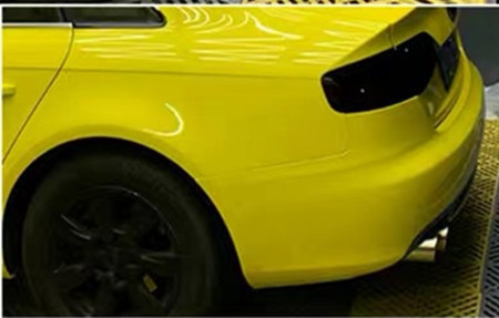 Libération UV glissable d'air de voiture de lustre de film métallique jaune d'enveloppe anti
