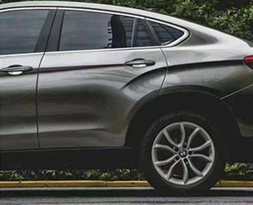 La voiture argentée colorée de scintillement de laser enveloppent étanche à l'humidité imperméabilisent