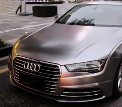 bataille optique Grey Car Wrap Film en métal de 140gsm Matte Car Vinyl Wrap Electro