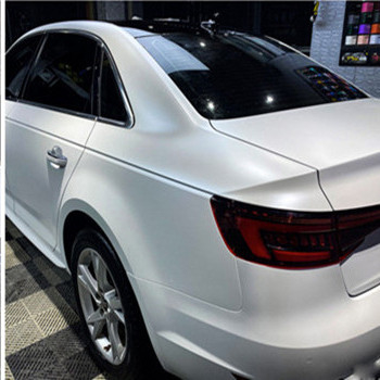 Libération d'air de film d'enveloppe de voiture d'Audi Electro Optic Metallic White glissable