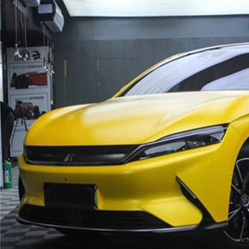 Libération jaune électro-luminescente Swipeable de Matte Car Wrap Film Air