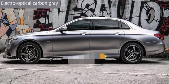 Électro éraflure optique étanche à l'humidité de Gray Vinyl Wrap Roll Slidable de carbone résistante