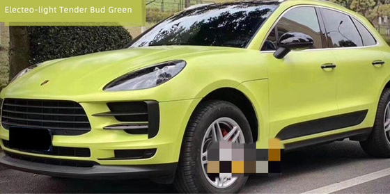 Adhésif acrylique démontable d'espace libre de Swipeable 60µM Light Bud Green Car Vinyl Wrap d'ANIMAL FAMILIER