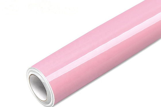 Le véhicule à haute brillance d'enveloppe de voiture de rose de pêche enveloppent le GV de largeur du petit pain 1.27m de vinyle