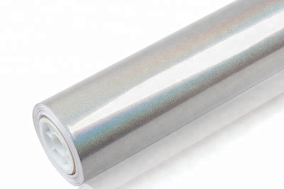 Film calandré polymère de Diamond Silver Glitter Car Wrap auto-adhésif