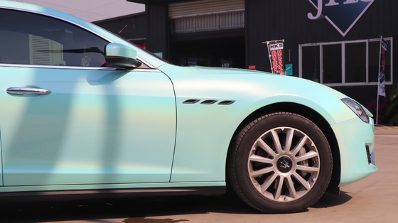 humidité mince de film de vinyle de voiture de Tiffany Blue Vinyl Wrap Film de lustre de 50in résistante