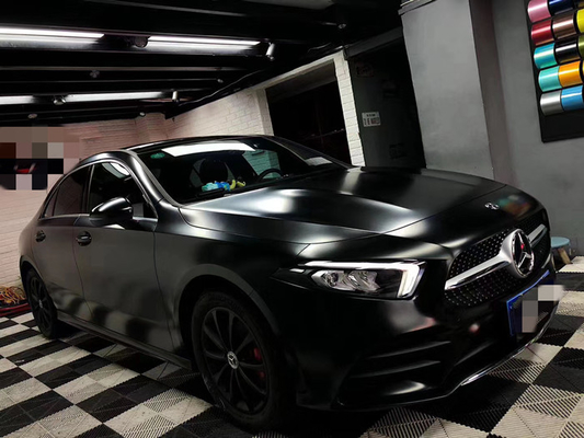 Les peaux libres de bulle noire de Matte Car Vinyl Wrap Removable rayent métallique