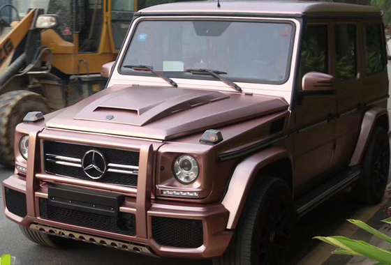 Bulle résistante UV Rose Gold Matte Car Wrap métallique libre d'enveloppe de vinyle de camion