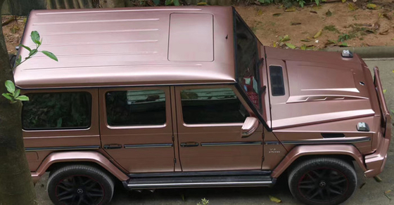 Bulle résistante UV Rose Gold Matte Car Wrap métallique libre d'enveloppe de vinyle de camion