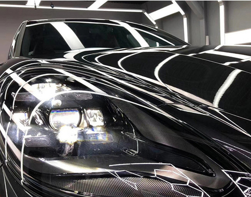 Bulle d'air noir métallique d'enveloppe de 60µM Gloss Car Vinyl Swipeable libre
