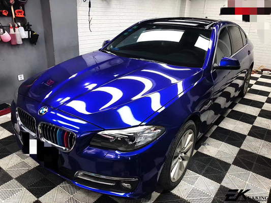 Libération bleue Swipeable d'air d'enveloppe de vinyle de voiture de lustre d'éclat pour la publicité de véhicule