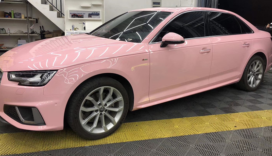 L'acrylique a basé l'enveloppe adhésive Cherry Blossom Pink Car Wrap à haute brillance de film de vinyle