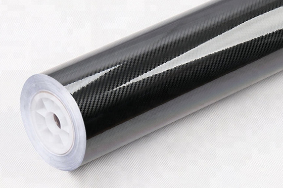 Enveloppe à haute brillance noire adhésive de fibre de carbone de l'enveloppe 5D de vinyle de voiture de fibre de carbone