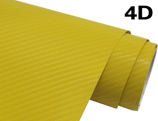 enveloppe libre de vinyle de bulle d'air d'enveloppe de vinyle de fibre du carbone 4D de 60µM pour la publicité de véhicule