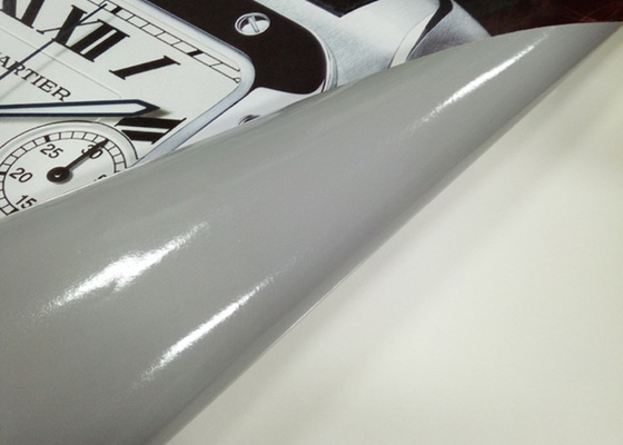 Film auto-adhésif polymère libre de vinyle de bulle de Grey Adhesive Printable Vinyl Wrap