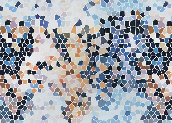 La diversité a coloré le film de verre de fenêtre décoratif souillé par intimité 1.22Mx50M