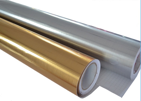 Le PVC a balayé le film argenté d'or de vinyle de coupe de couleur pour la décoration de fenêtre