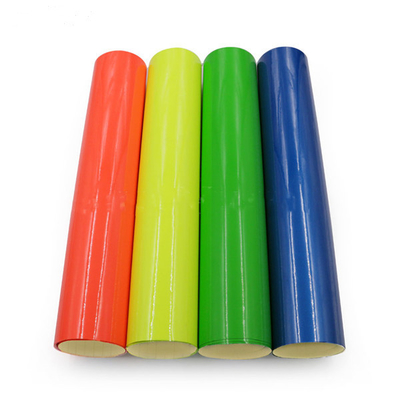 Éraflure décorative du film 0.1mm de vinyle de coupe de couleur fluorescente de PVC résistante