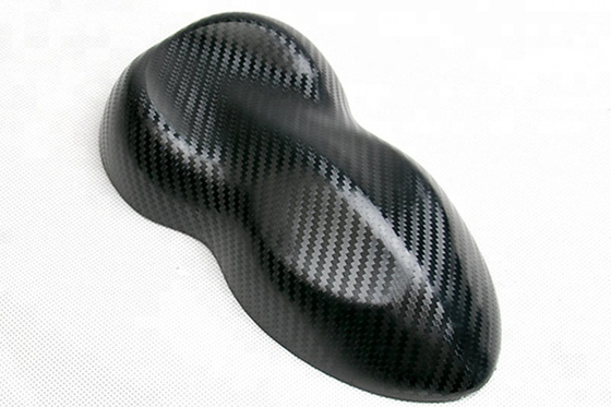 Effet à haute brillance de 3D 140gsm de carbone de fibre de voiture d'enveloppe noire de vinyle