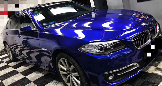 Libération bleue Swipeable d'air d'enveloppe de vinyle de voiture de lustre d'éclat pour la publicité de véhicule