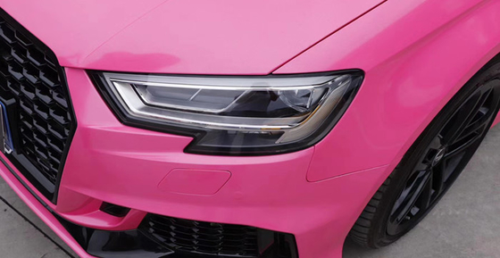 Résistant UV de Rose Red Car Wrap Slidable d'air de libération d'enveloppe à haute brillance de vinyle
