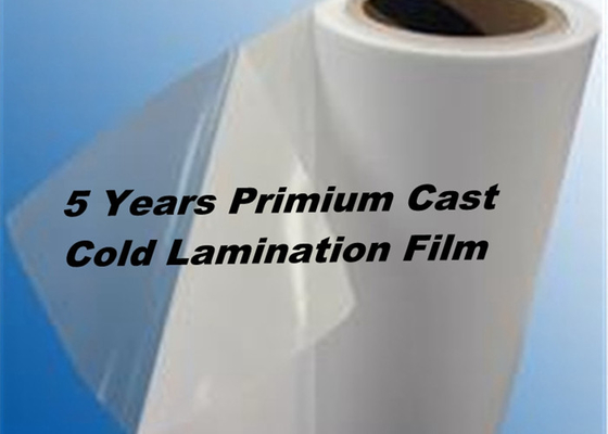 Le film brillant froid moulé par 1mm de stratification de vinyle de protection de graphiques roulent 5 ans de longévité